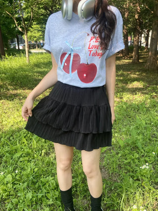Lamo Oversized Cherry Print Short Sleeve T-shirt
