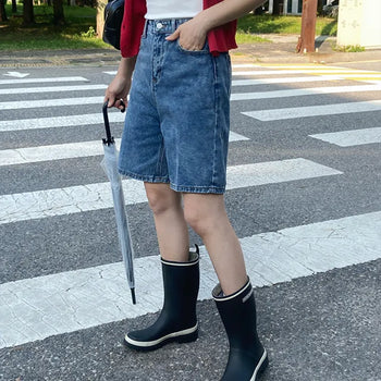 Kiyu K-U Length Denim Bermuda Shorts