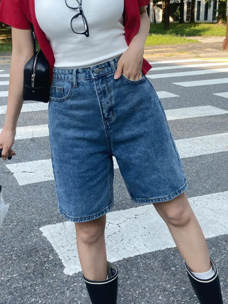 Kiyu K-U Length Denim Bermuda Shorts