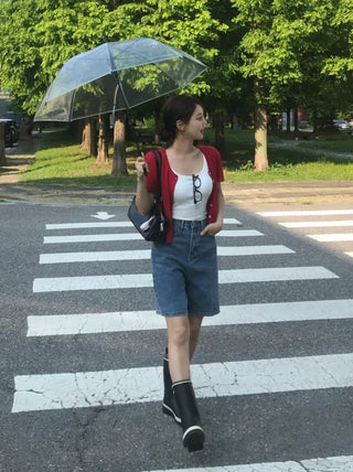 Kiyu K-U Length Denim Bermuda Shorts