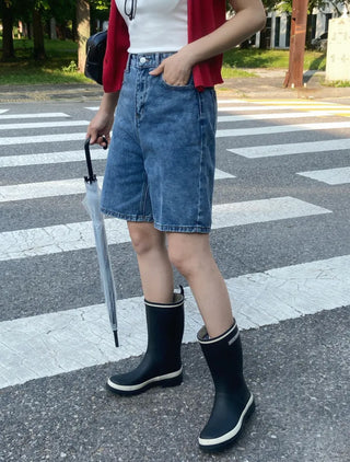 Kiyu K-U Length Denim Bermuda Shorts