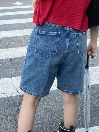 Kiyu K-U Length Denim Bermuda Shorts