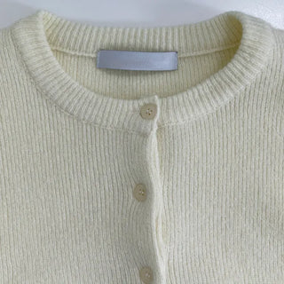 Line Soft Round Knit Cardigan