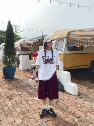 Loose Fit Round Neck 1993USA Short Sleeve T-shirt
