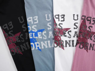 Loose Fit Round Neck 1993USA Short Sleeve T-shirt