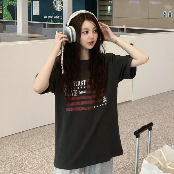 Daily American Flag Boxy Fit Short Sleeve T-shirt