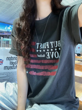 Daily American Flag Boxy Fit Short Sleeve T-shirt