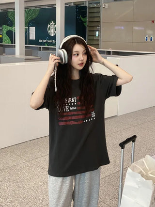 Daily American Flag Boxy Fit Short Sleeve T-shirt