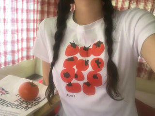 Simple Trendy Tomato Family T-shirts