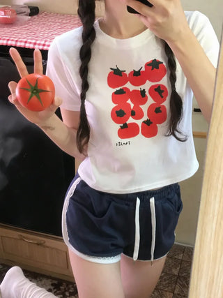 Simple Trendy Tomato Family T-shirts