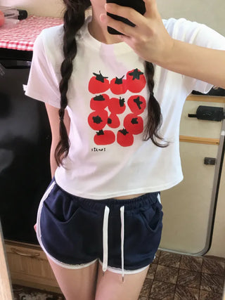 Simple Trendy Tomato Family T-shirts
