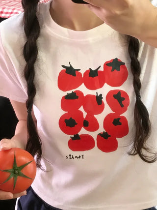 Simple Trendy Tomato Family T-shirts
