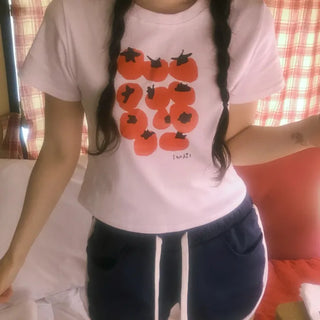 Simple Trendy Tomato Family T-shirts