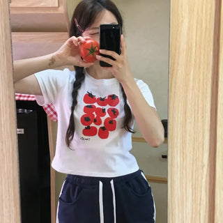 Simple Trendy Tomato Family T-shirts
