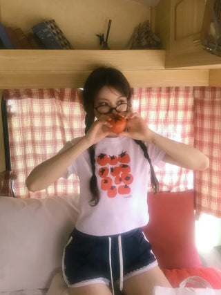Simple Trendy Tomato Family T-shirts
