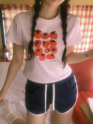 Simple Trendy Tomato Family T-shirts