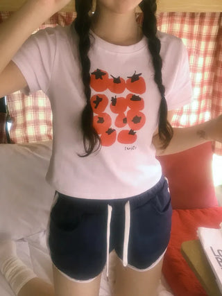 Simple Trendy Tomato Family T-shirts