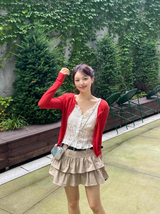 Soft Tiered Mini Skirt