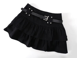 Soft Tiered Mini Skirt