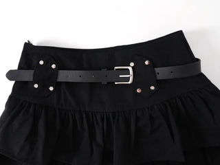 Soft Tiered Mini Skirt