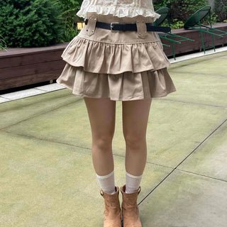 Soft Tiered Mini Skirt