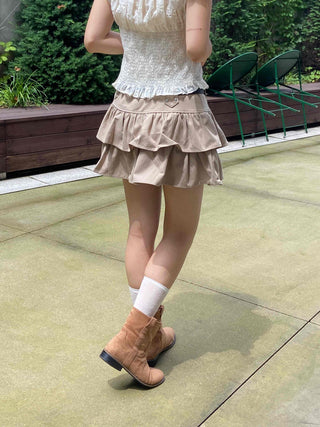 Soft Tiered Mini Skirt