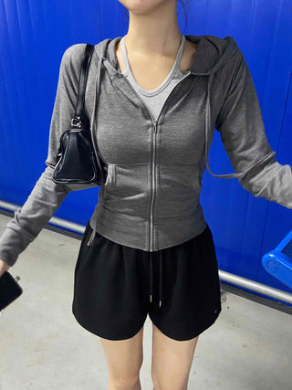 Soft Slim Fit Summer Zip-Up Hoodie