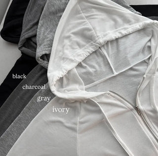 Soft Slim Fit Summer Zip-Up Hoodie