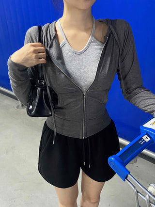 Soft Slim Fit Summer Zip-Up Hoodie