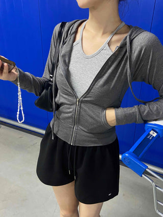 Soft Slim Fit Summer Zip-Up Hoodie