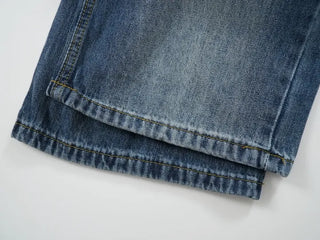 Distressed Damage Denim Long Pants