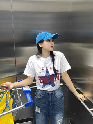 Simple Urban Star Short Sleeve T-shirt