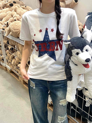 Simple Urban Star Short Sleeve T-shirt