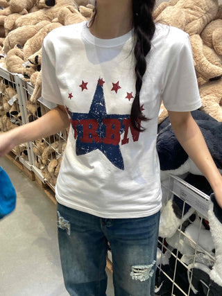 Simple Urban Star Short Sleeve T-shirt