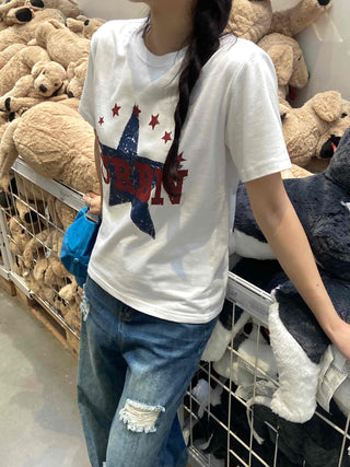 Simple Urban Star Short Sleeve T-shirt