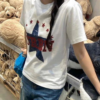 Simple Urban Star Short Sleeve T-shirt