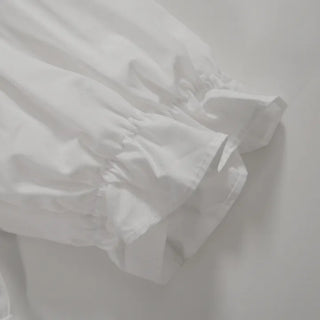 Lovely Erin Lace Square Puff Short Sleeve Blouse