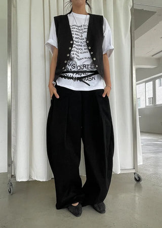 (UNISEX) (2 colors) Inverted Pleated Balloon Pants