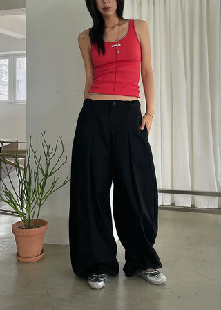 (UNISEX) (2 colors) Inverted Pleated Balloon Pants