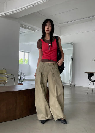 (UNISEX) (2 colors) Inverted Pleated Balloon Pants