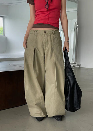 (UNISEX) (2 colors) Inverted Pleated Balloon Pants
