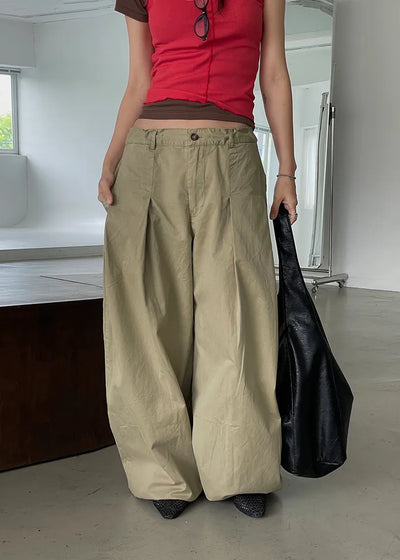 (UNISEX) (2 colors) Inverted Pleated Balloon Pants