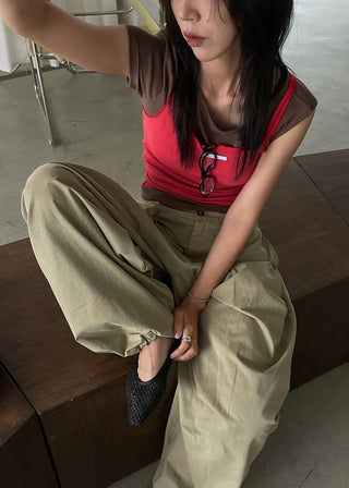 (UNISEX) (2 colors) Inverted Pleated Balloon Pants