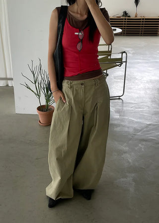 (UNISEX) (2 colors) Inverted Pleated Balloon Pants