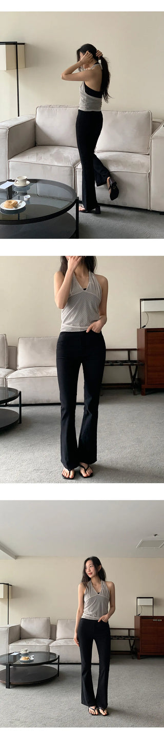 Iroton Stretch Bootcut Cotton Pants