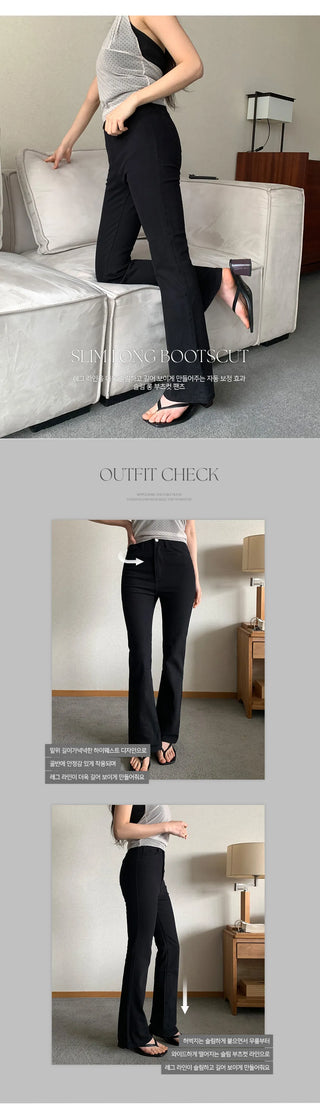 Iroton Stretch Bootcut Cotton Pants