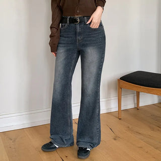 Trilin Stretch Bootcut Washed Denim Pants