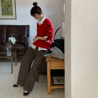 Harens Pintuck Wide Elastic Cotton Pants