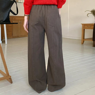 Harens Pintuck Wide Elastic Cotton Pants
