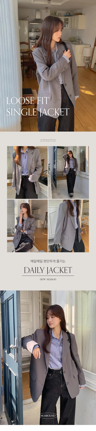 Hentain Loose Fit Single Jacket